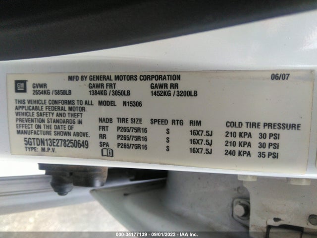 5GTDN13E278250649 Hummer H3 SUV