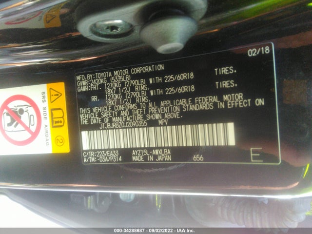 2018 Lexus NX, VIN: JTJBJRBZ0J2090355