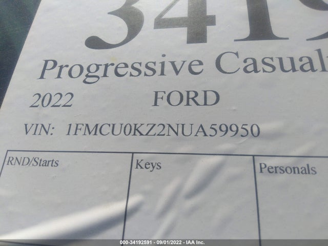 2022 Ford Escape, VIN: 1FMCU0KZ2NUA59950