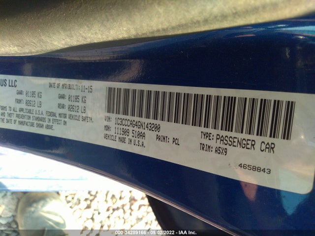 Chrysler 200 Limited 2016 1C3CCCAG4GN143200 Image 9