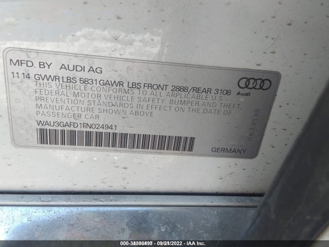 WAU3GAFD1FN024941 Audi A8 L 3.0t