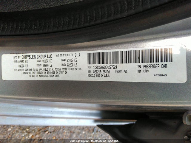 Dodge AVENGER SE 2014 1C3CDZAB9EN227224 Image 9