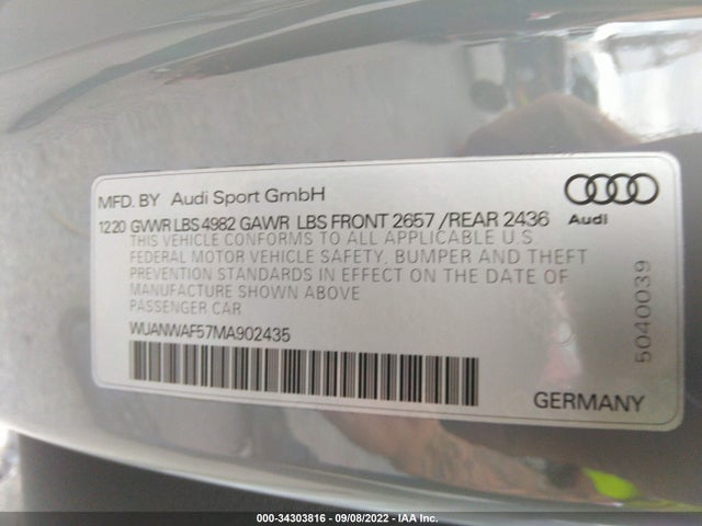 2021 Audi RS 5, VIN: WUANWAF57MA902435