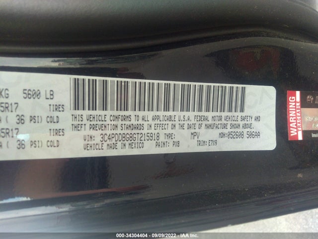 Dodge Journey Sxt 2016 3C4PDDBG8GT215918 Image 9