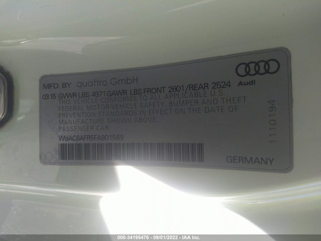 2015 Audi RS 5, VIN: WUAC6AFR5FA901569