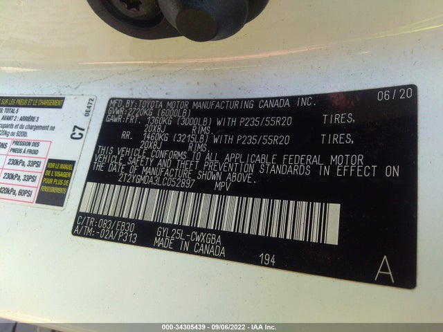 2020 Lexus RX, VIN: 2T2YGMDA3LC052897