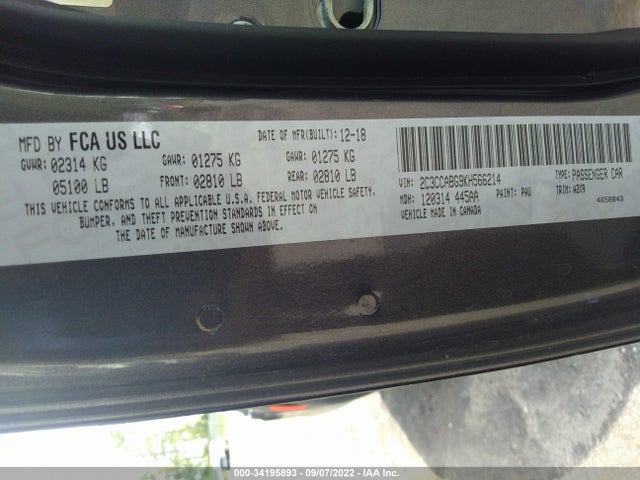2C3CCABG9KH566214 Chrysler 300 300s