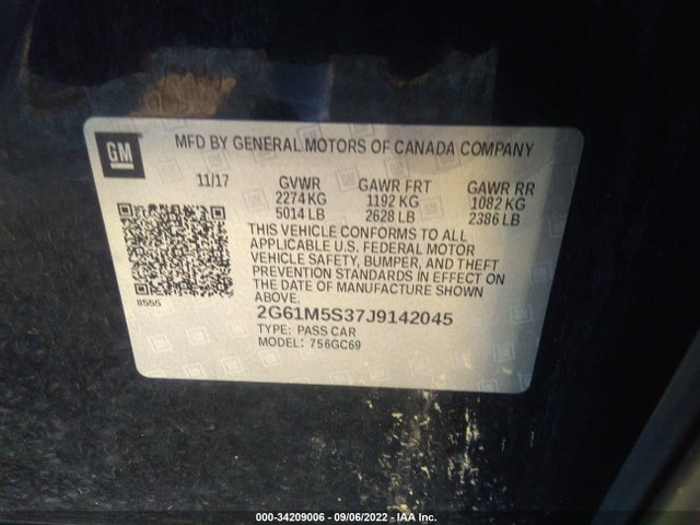 2018 Cadillac XTS, VIN: 2G61M5S37J9142045
