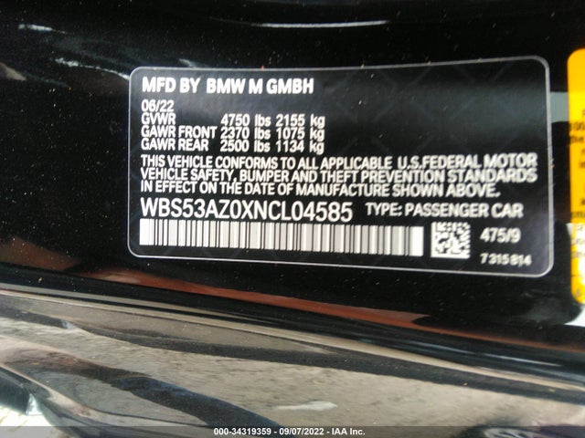 BMW M4 2022 WBS53AZ0XNCL04585 Image 9
