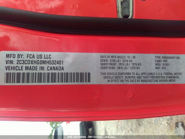 Dodge CHARGER GT 2021 2C3CDXHG0MH532401 Image 9