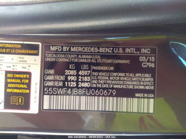 55SWF4JB8FU060679 Mercedes-Benz C-class C 300