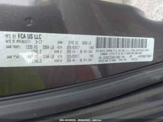 Dodge Grand Caravan Sxt 2017 2C4RDGCG3HR716003 Image 9