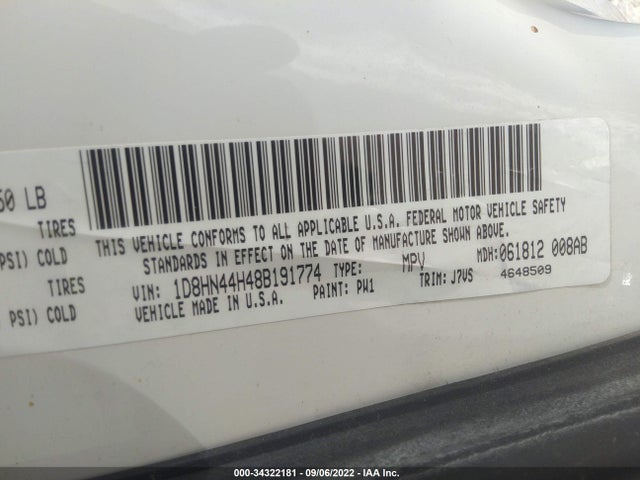 Dodge Grand Caravan Se 2008 1D8HN44H48B191774 Image 10