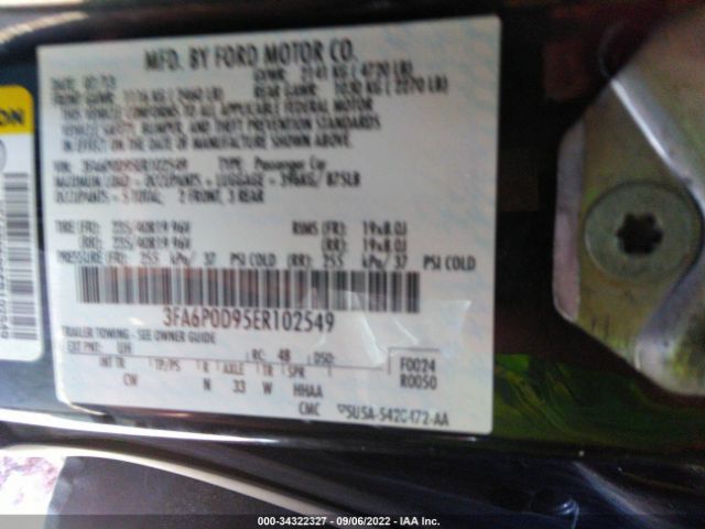 3FA6P0D95ER102549 Ford Fusion Titanium