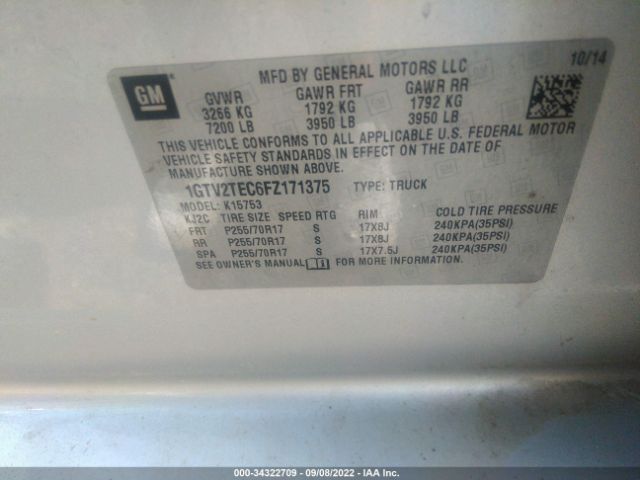 1GTV2TEC6FZ171375 GMC SIERRA 1500