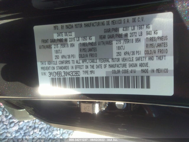 2022 Mazda CX-30, VIN: 3MVDMBBL3NM430360
