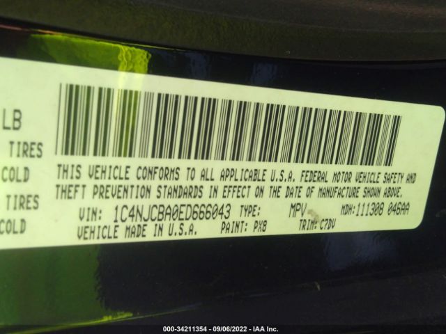 1C4NJCBA0ED666043 Jeep Compass Sport