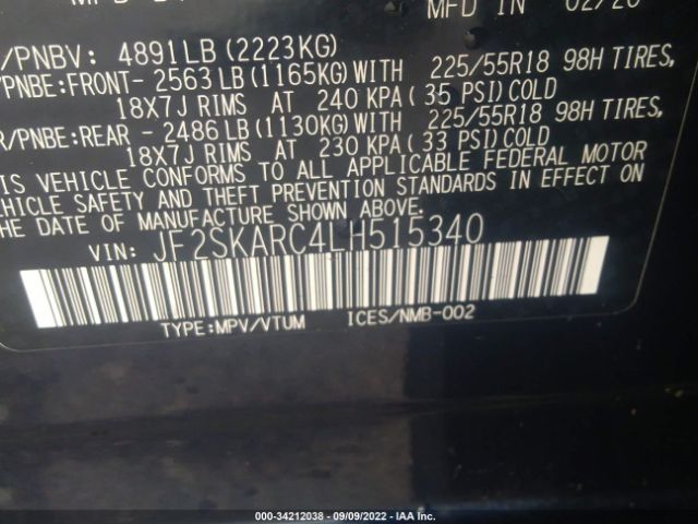 JF2SKARC4LH515340 Subaru Forester Sport