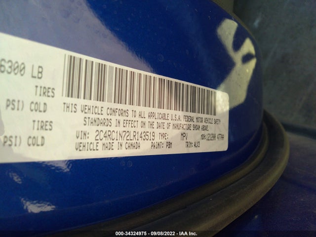 2020 Chrysler Pacifica Hybrid, VIN: 2C4RC1N72LR143519