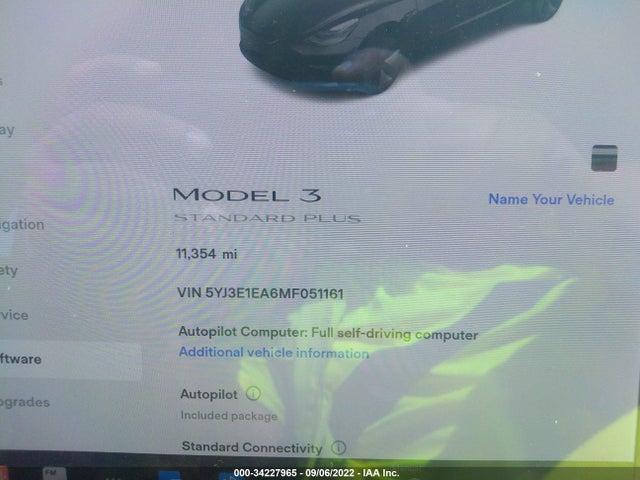 Tesla Model 3 Standard Range Plus 2021 5YJ3E1EA6MF051161 Image 8