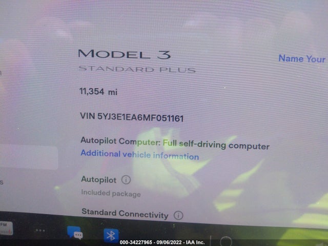 Tesla Model 3 Standard Range Plus 2021 5YJ3E1EA6MF051161 Image 10