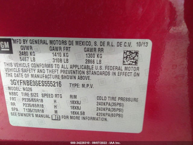 Cadillac Srx Luxury Collection 2014 3GYFNBE36ES555216 Image 11