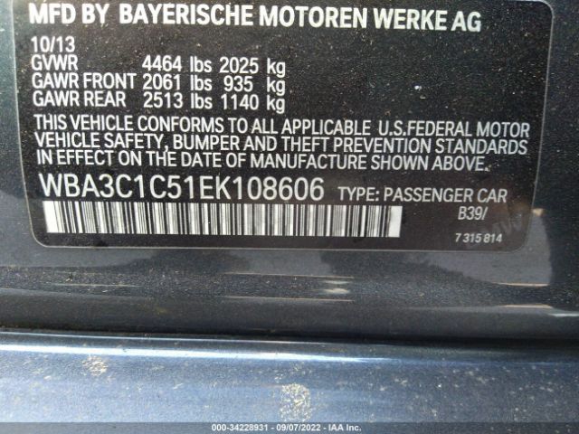 WBA3C1C51EK108606 BMW 3 Series 328i