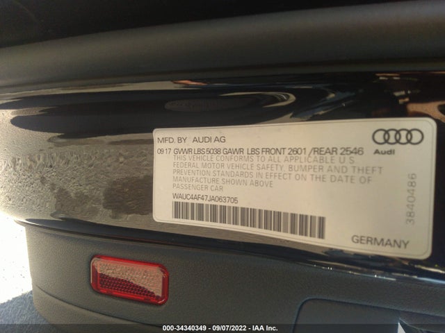 2018 Audi S4, VIN: WAUC4AF47JA063705