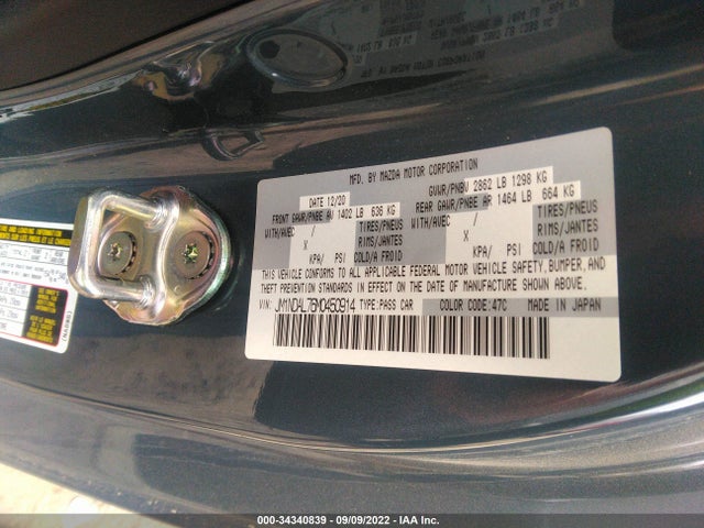 2021 Mazda MX-5 Miata, VIN: JM1NDAL76M0450914