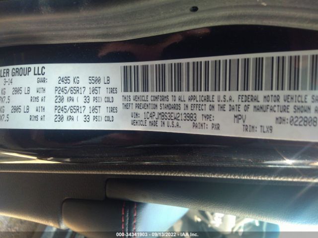 1C4PJMBS3EW213983 Jeep Cherokee Trailhawk