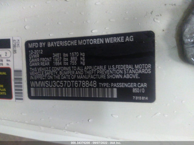 2013 MINI HARDTOP WMWSU3C57DT678848 Photo 8