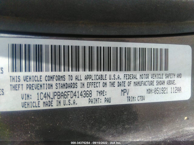 1C4NJPBA6FD414368 Jeep Patriot Sport