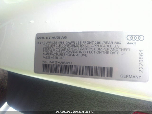 Audi A5 Coupe S Line Premium Plus 2021 WAUTAAF55MA063241 Image 9