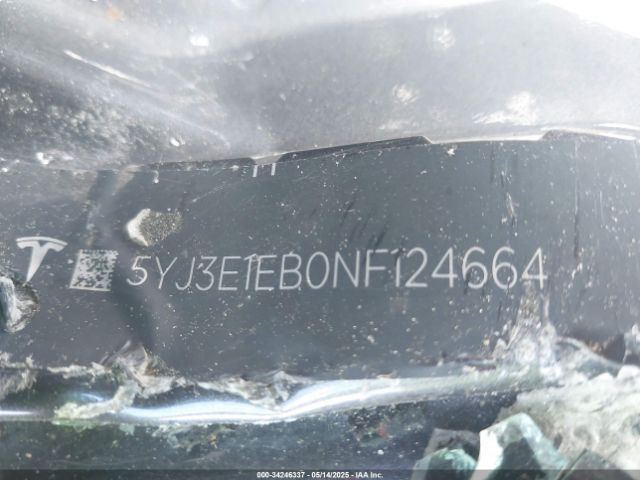 2022 TESLA MODEL 3 5YJ3E1EB0NF124664 Photo 8