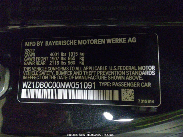 2022 Toyota Supra, VIN: WZ1DB0C00NW051091