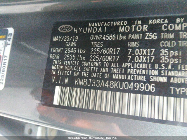Hyundai Tucson Value 2019 KM8J33A48KU049906 Image 11