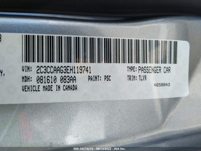 Chrysler 300 2014 2C3CCAAG3EH119741 Image 9