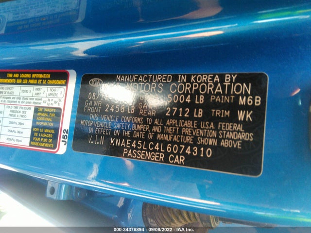KIA Stinger Gt1 2020 KNAE45LC4L6074310 Image 10