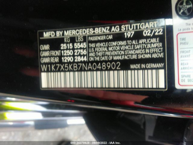 W1K7X5KB7NA048902 Mercedes-Benz Amg Gt Amg Gt 43