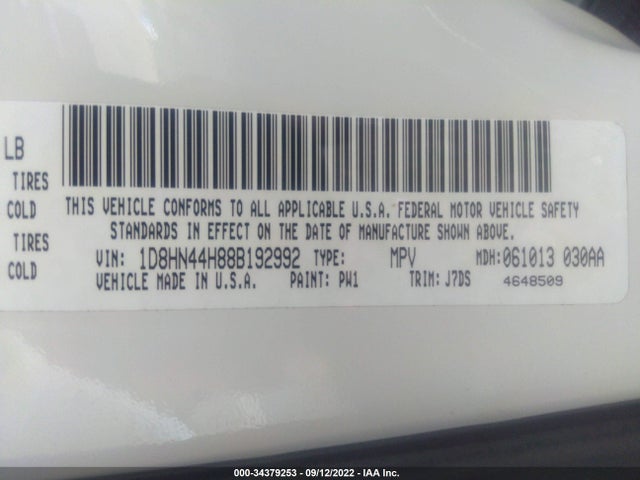 Dodge Grand Caravan Se 2008 1D8HN44H88B192992 Image 10