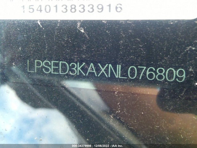 2022 POLESTAR 2 VIN: LPSED3KAXNL076809