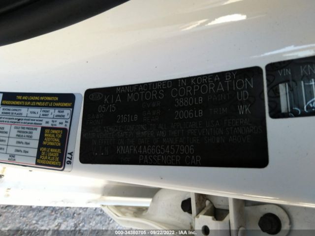 KNAFK4A66G5457906 KIA FORTE LX