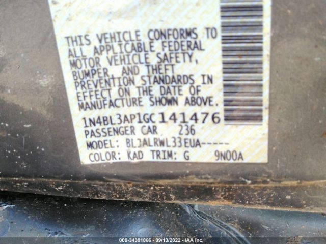 1N4BL3AP1GC141476 Nissan ALTIMA 3.5