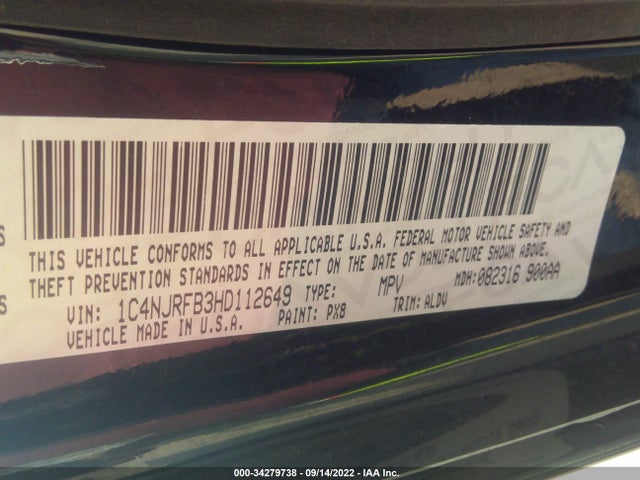 1C4NJRFB3HD112649 Jeep Patriot High Altitude