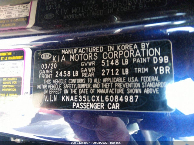 2020 Kia Stinger, VIN: KNAE35LCXL6084987