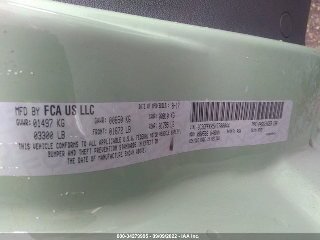 3C3CFFKR5HT700044 Fiat 500 POP