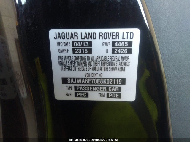 2014 Jaguar F-TYPE, VIN: SAJWA6E70E8K02119