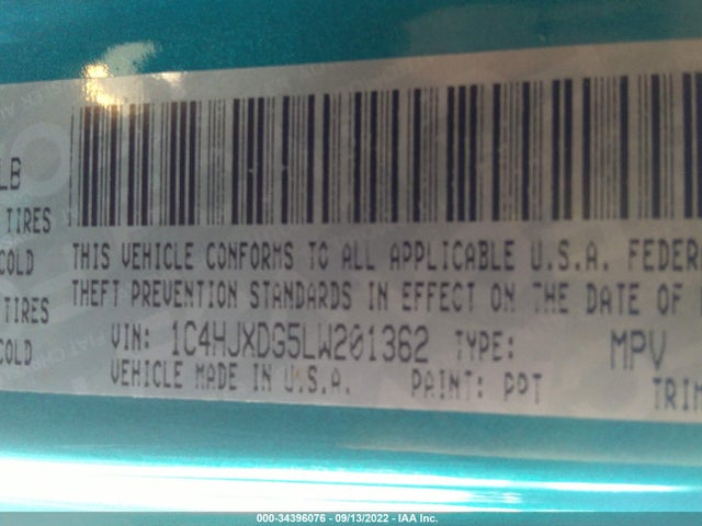 1C4HJXDG5LW201362 Jeep Wrangler Unlimited Sport S