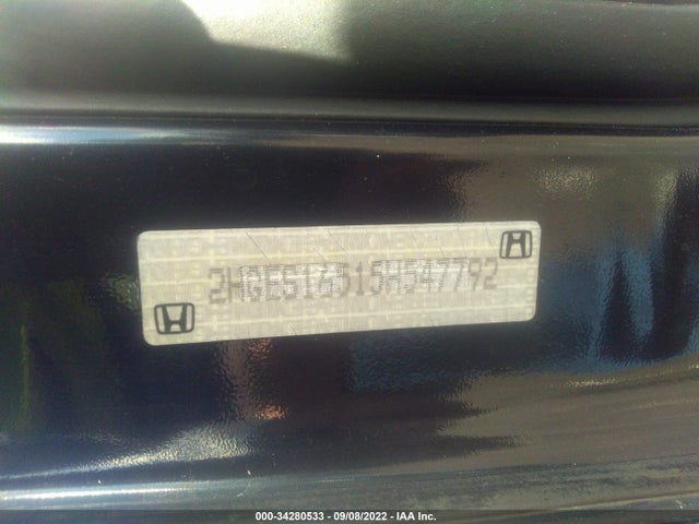 Honda Civic Sdn Lx 2005 2HGES16515H547792 Image 10