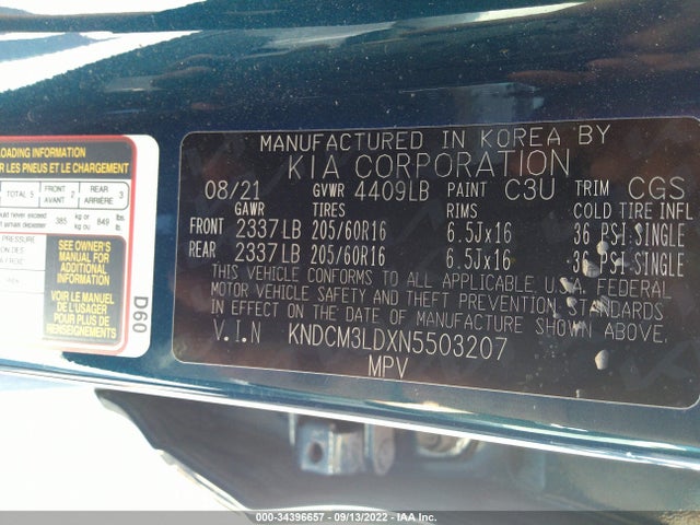 2022 Kia Niro, VIN: KNDCM3LDXN5503207